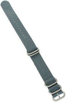 Pasek do zegarka NATO 037 – parciany szary 26 cm, 22 mm, srebrna sprzączka 2.jpg